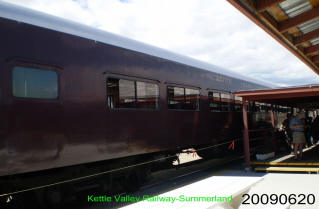 Summerland Tourist Train, Kettle Valley Railway Naramata Section, 2009-06.